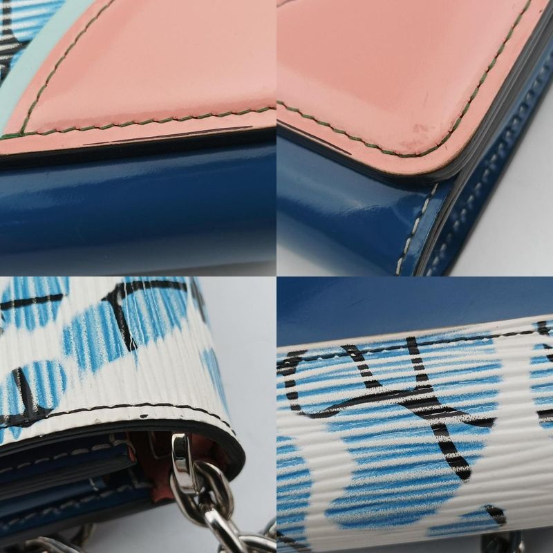 Louis Vuittonportefeuille Twisted Blue And Multicolor Epi M56237 Sp4135