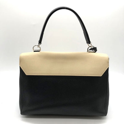Louis Vuitton Lock Me 2 M50252 Handbag Shoulder Bag 2way Calf Leather Beige/blac