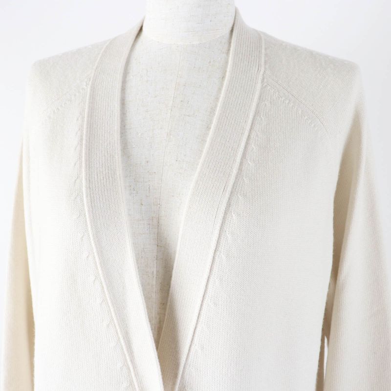 Hermes 22AW 2h2704dn 100% Wool Silk Long Length Knitted Cardigan With Bell