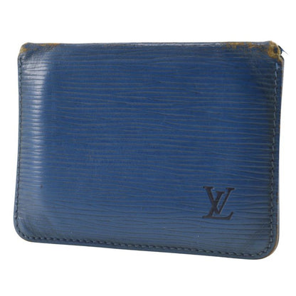 Louis Vuitton Porte 2 Carte Vertical M63205 Epi Leather Toledo Blue Lo0962
