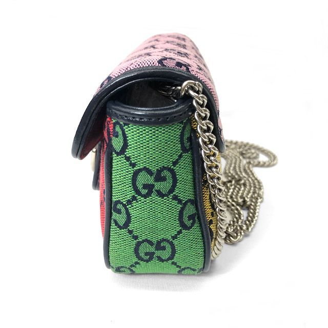 Gucci Multicolor Shoulder GG Marmont Super Mini Bag Canvas