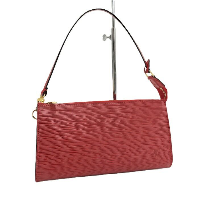 Louis Vuitton Pochette Accessoire Accessory Pouch Epi Carmine Red M40776