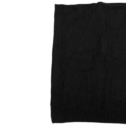 Hermes Poncho Rectangle H4h2904d30234 Size 34 Cape Style H Motif Wool Black