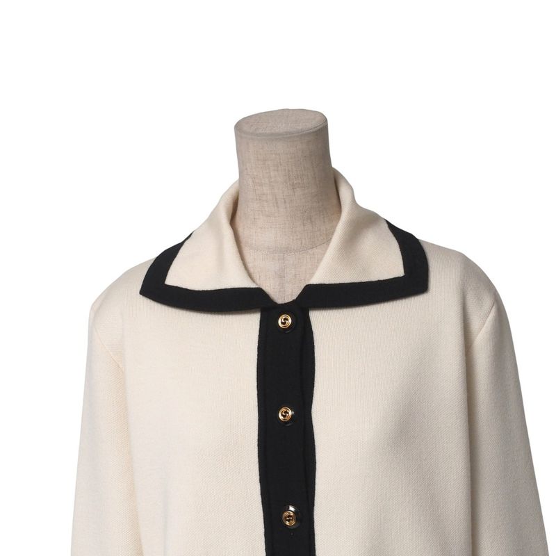 2022ssGucci Cardigan Size S GG Logo Knit Jacquard [recommended] Made In