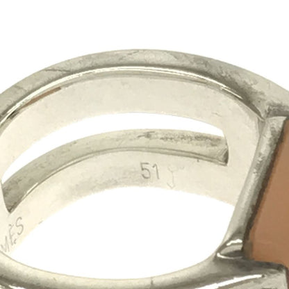 Hermes Medor Ring No 9 Moonstone Diamond Silver 925 #51 Approx 10.6g Accessories