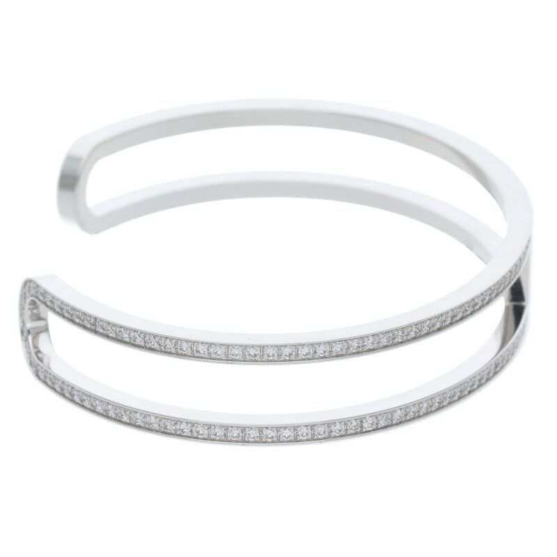 Hermes Ever Chaine D'ancre 18K White Gold Full Diamond White Gold Bracelet