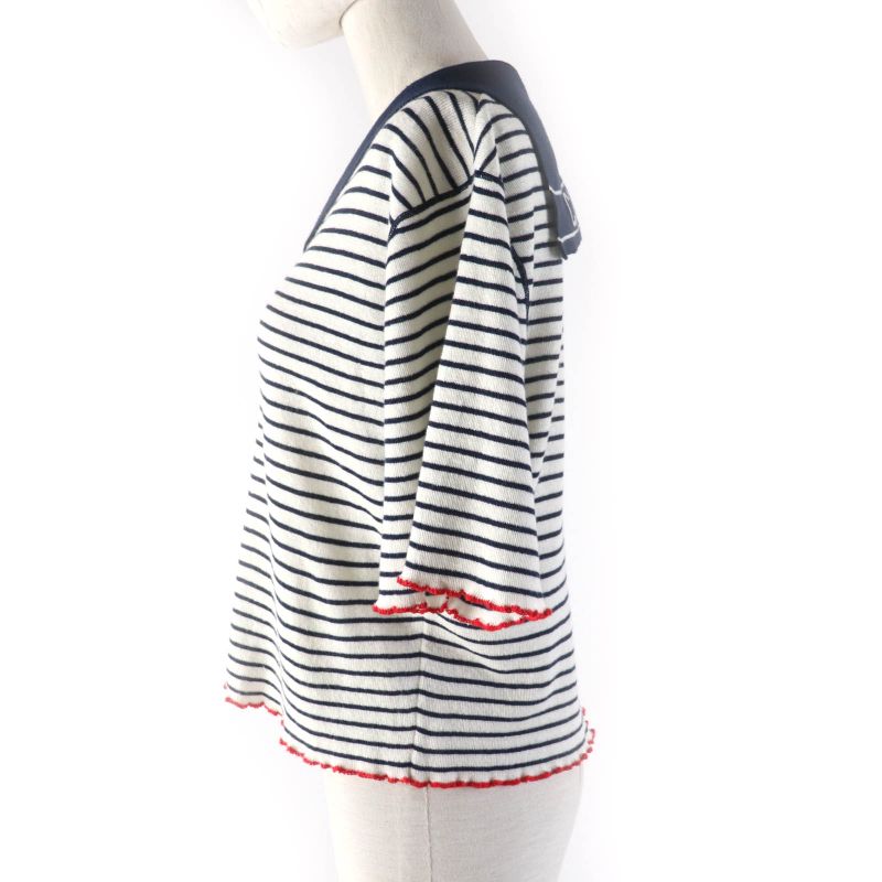 Christian DIOR 24SS 444s67am785 Linen Cashmere Silk Blend Sailor Collar