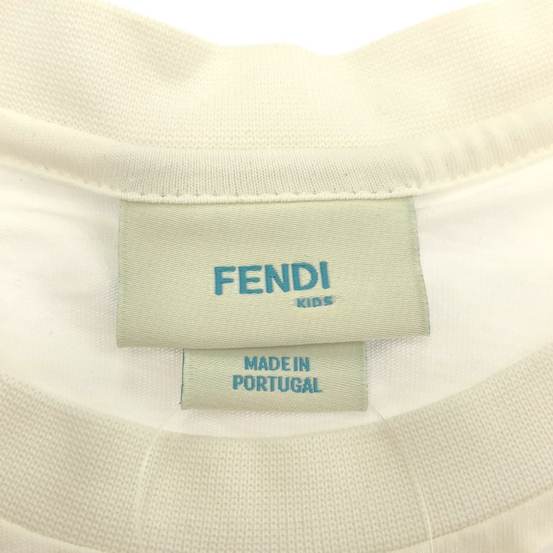 Fendi Kids Fendi Kids Logo Embroidered Crew Neck T-Shirt Jui159 7aj 12a White