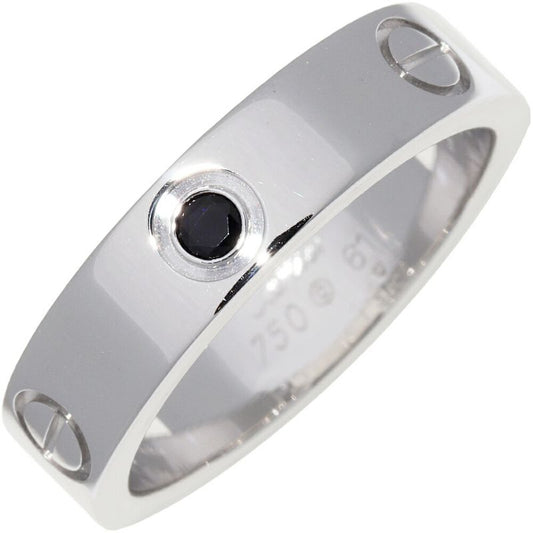 Cartier Ring 18K White Gold Black Sapphire 1P Love Ring B40771