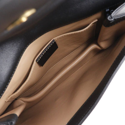 Gucci Broadway Chain Shoulder Pearl & Bee 453778 Calf Black Ladies Shoulder Bag