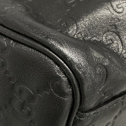 Gucci Tote Bag Sookie/shima Line 211944 Black Leather