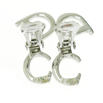 Christian Dior Metal CD Logo Swing Earrings Ladies Silver 489962 Earrings