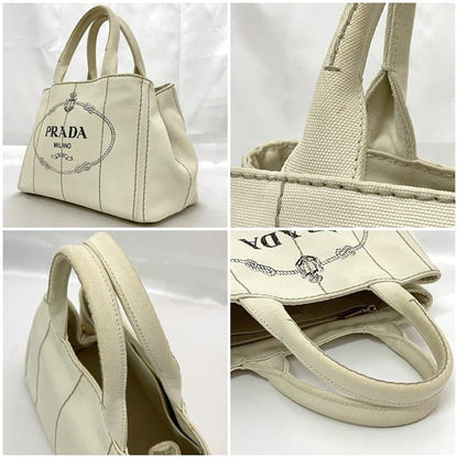Prada Tote Canapa Tote Ivory White Canapa 1bg439