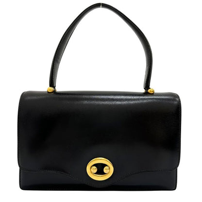 Hermes Vintage Box Calf Black Ladies Handbag