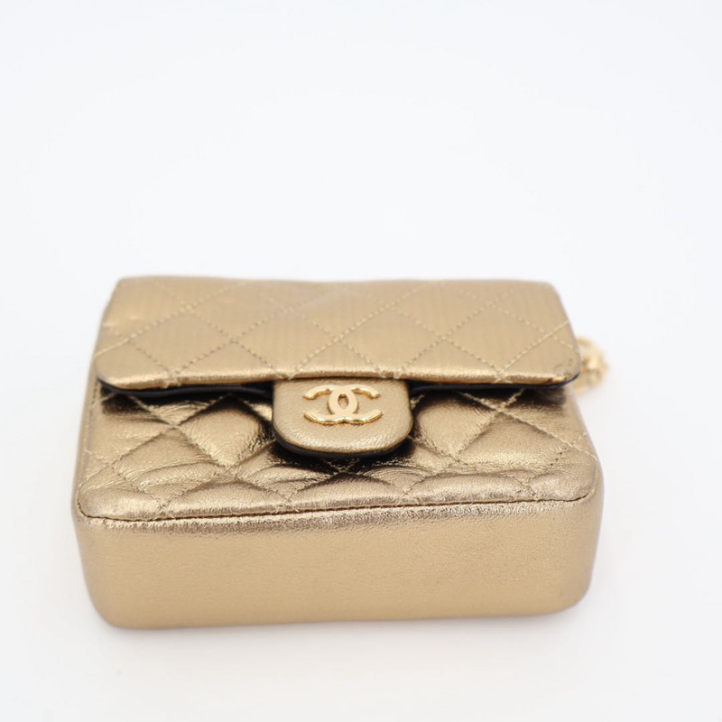 Chanel Vintage Mini Matelasse Chain Bagcharm Pouch Handbag