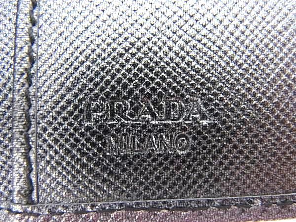 Prada 2m0836 Saffiano Leather Foldable Long Wallet Billfold Coin Purse Ladies