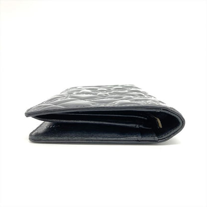 Chanel No5 Icon Long Wallet Patent Leather Black Coco Mark Ladies