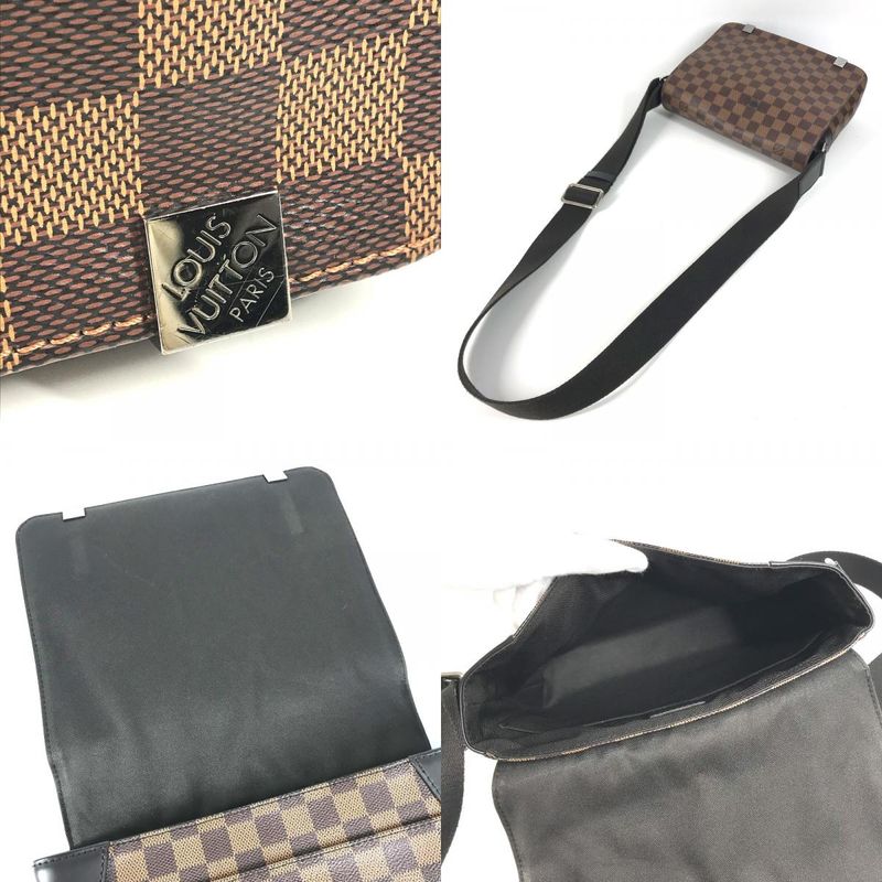 Louis Vuitton Shoulder Bag District NM PM N41031 Damier Canvas Ebène Brown
