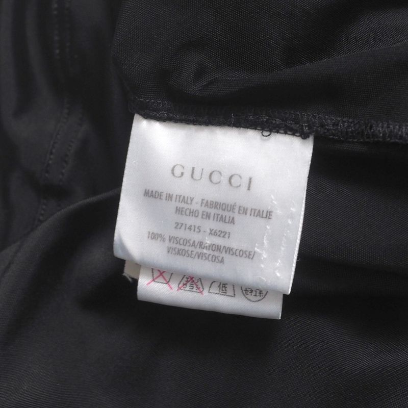 Gucci Dress Size M Long Sleeve V-neck Tight Dress Stretch Made In Italy