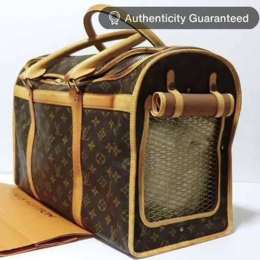 Louis Vuitton Sac Chien 50 Dog Carrier Monogram Pet Carrier Travel Bag