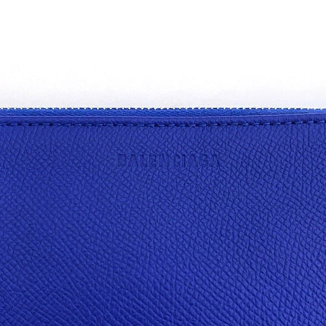Balenciaga Clutch Bag Blue 579550 Excellent Condition Zipper Logo