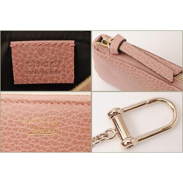 Unused Gucci Coin Case Key Case With Swing Key Ring Bright Pink