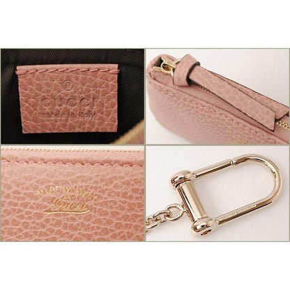 Unused Gucci Coin Case Key Case With Swing Key Ring Bright Pink