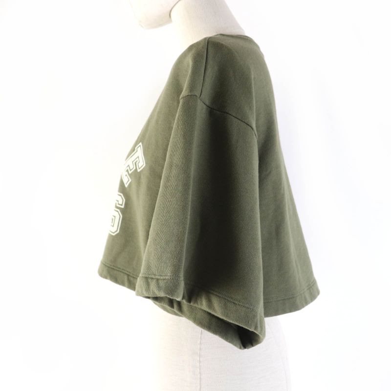 Celine 2y19a670q 100% Cotton Oversized Cropped T-shirt With Logo Sweatshirt