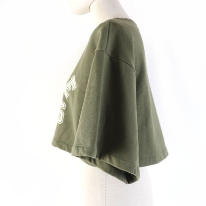 Celine 2y19a670q 100% Cotton Oversized Cropped T-shirt With Logo Sweatshirt