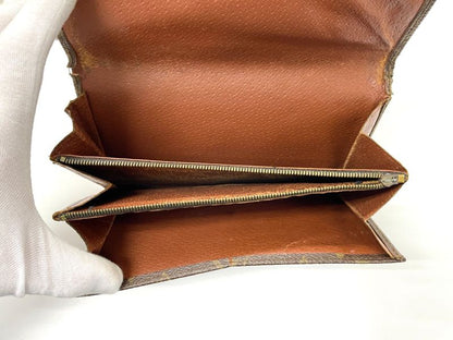 Louis Vuitton Monogram Long Wallet Brown Made In France