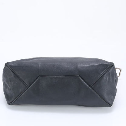 Celine Horizontal Hippo Leather Tote Bag Shoulder Hand Beige Black Bicolor