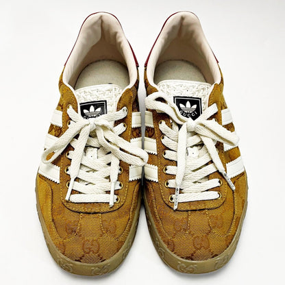 Gucci Adidas Collaboration Gazelle Sneakers Brown GG Supreme Size 23.5cm