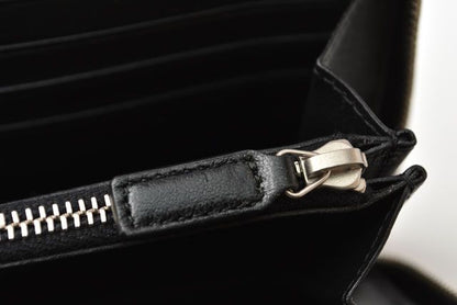 Unused Saint Laurent Paris Long Wallet Leather Black 504952