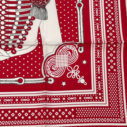 Hermes Brandebourgs Brandenburg Decor Scarf Silk Red