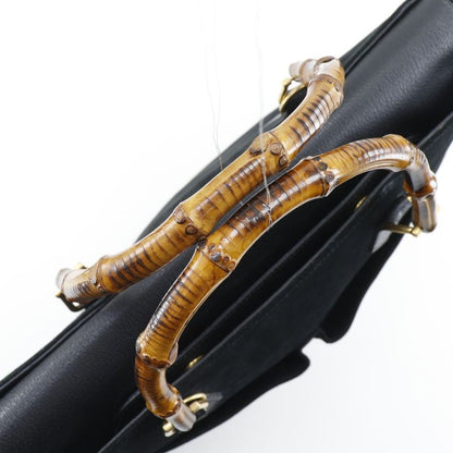 Gucci Bamboo Tote Old Gucci Suede Black Women's Tote Bag