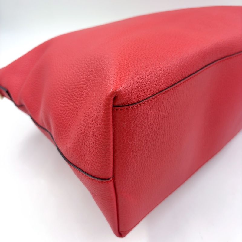 Gucci Bamboo Leather Pin Cles D Tote Bag Gold 365345