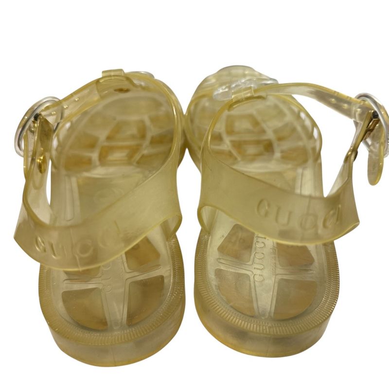 Good Gucci GG Marmont Rubber Sandals Size 36 Approx 23cm (9.06in) Clear Ladies
