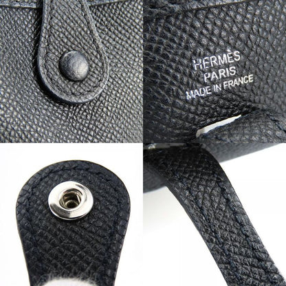Hermes Shoulder Bag Evelyn TPM Vaux Epson Black Silver Hardware 16 X Engraved