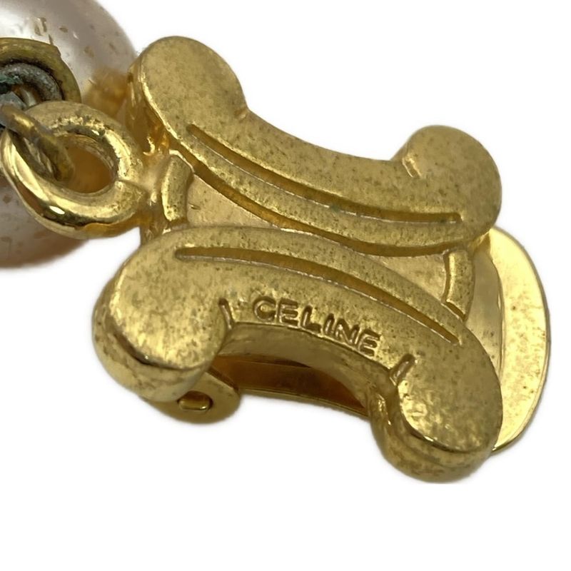 Celine Earrings - Gold And Ivory Macadam