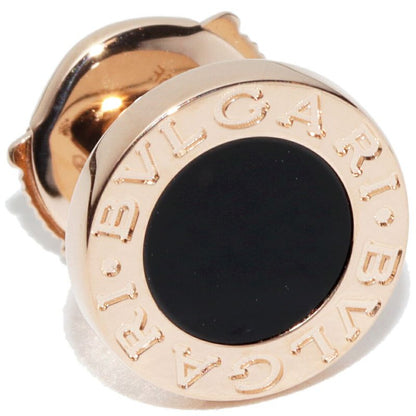 Bulgari Earrings 18K Pink Gold Onyx Bulgari Single Earrings Only One Side 354730