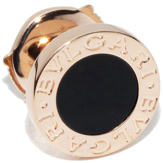 Bulgari Earrings 18K Pink Gold Onyx Bulgari Single Earrings Only One Side 354730