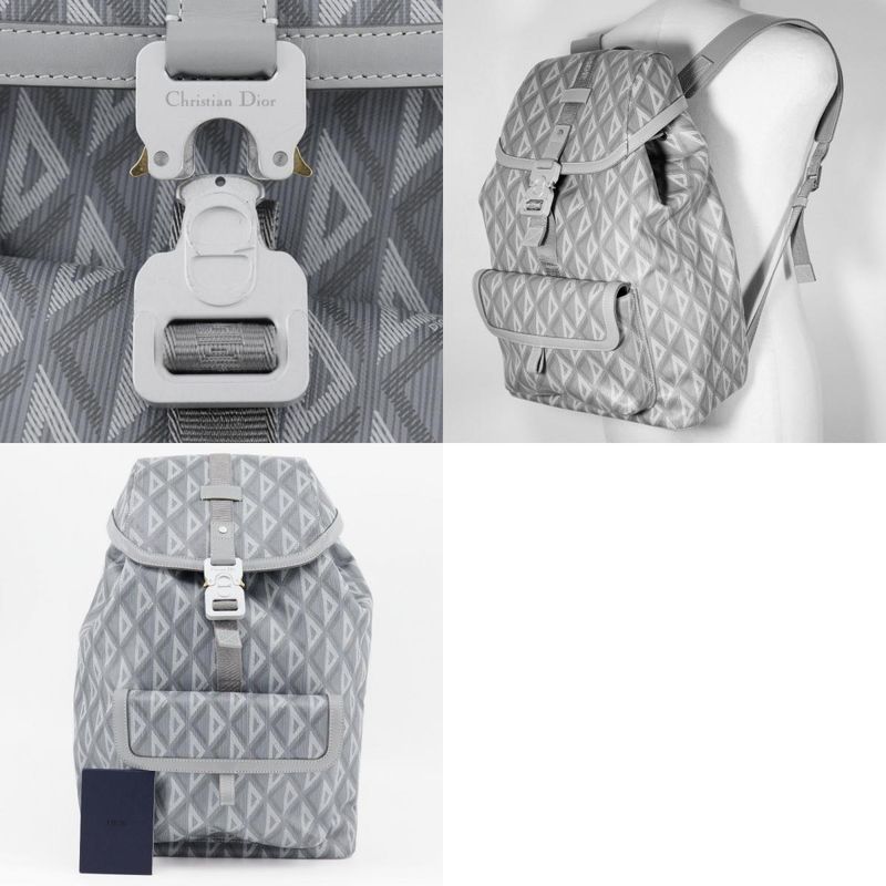 Dior Christian Dior HIT THE ROAD Backpack 1esba021cdp PVC Gray Men's Backpack/da