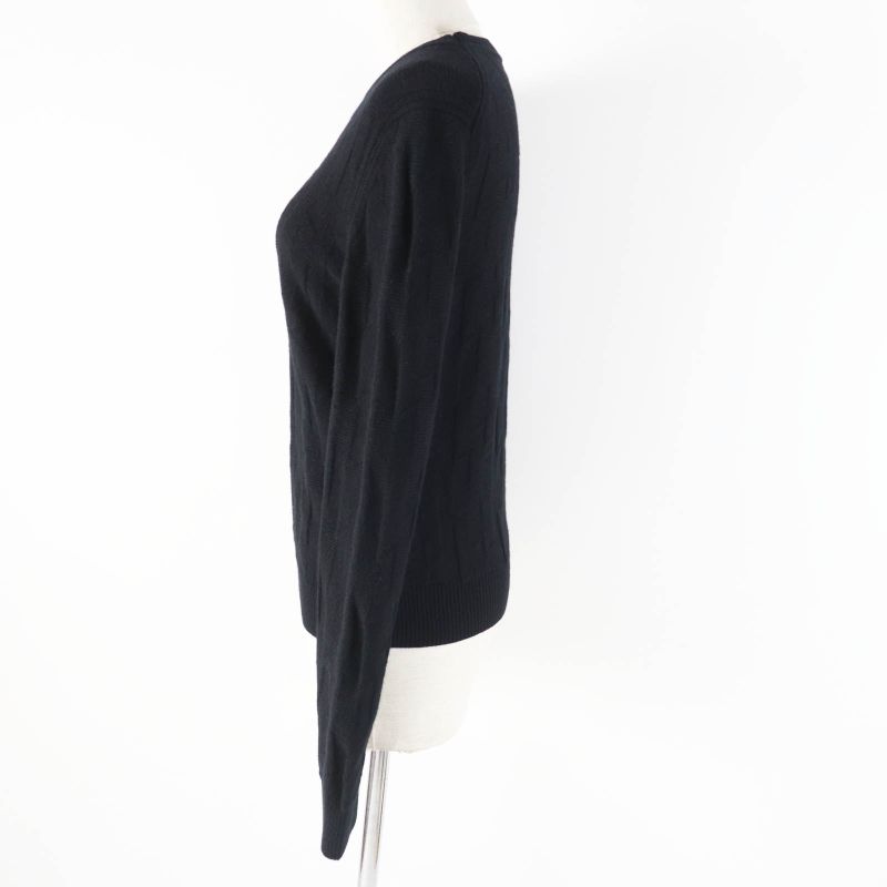 Hermes 23AW 3h2617d4 Virgin Wool H Motif Crewneck Long Sleeve Knit Pullover