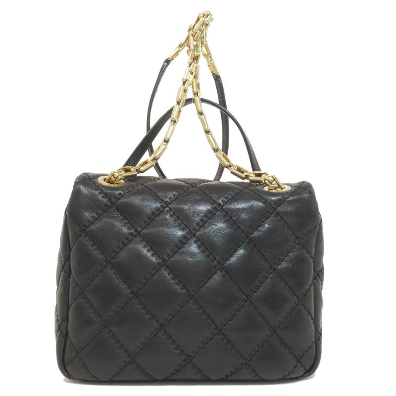 Chanel Matelasse 2WAY Gold Hardware Handbag Calf Women