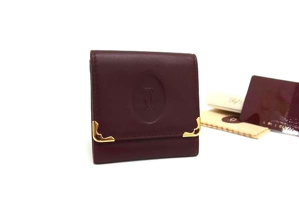Double Cartier Leather Coin Case Coin Purse Coin Purse Wallet Ladies Men