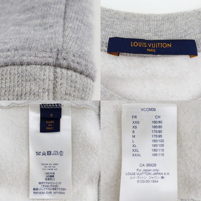 Louis Vuitton Upside Down Sweatshirt 18AW Rm182m GVR Hfy05w Cotton Grey Men