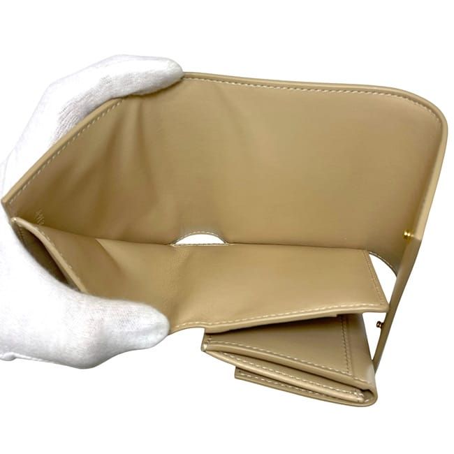 Celine Trifold Wallet Small Trifold Beige