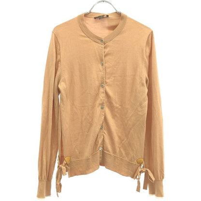 Louis Vuitton Cashmere Wool Side Bow Knit Cardigan Rw152a F8kc05mts Pink M