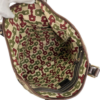 Gucci Tote Bag GG Canvas Mushroom Embroidery Mushroom Charm Shoulder A4 Horsebit