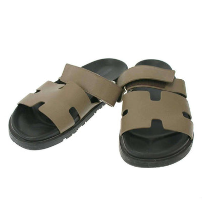 Hermes Chypre Sandal Chypre Sandal Grey Black 40